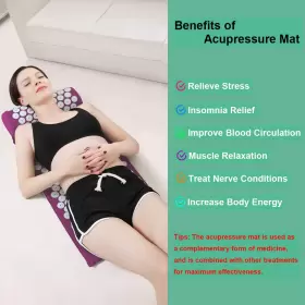 727277793199 XIAOMAGE Acupressure Mat Pillow Set Bag Acupunc #3