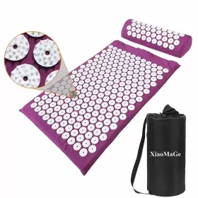 727277793199 XIAOMAGE Acupressure Mat Pillow Set Bag Acupunc