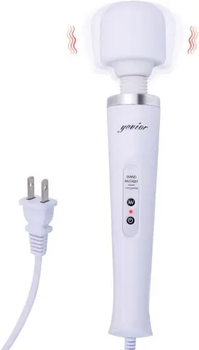 Yevior Yeck01 Wired Powerful Handheld Massager With 10 Pulse Settings Strong White