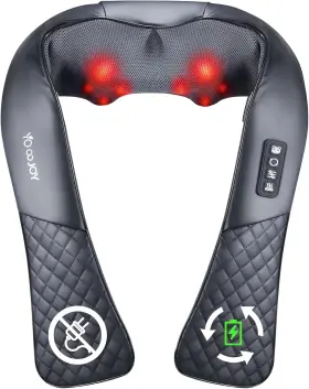 JOY-02P YOOOJOY Cordless Shiatsu Neck Massager Heat Pain