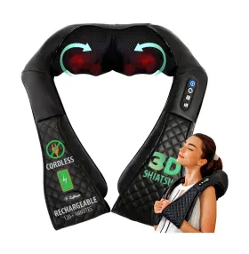 ZMA-28RB ZYLLION Shiatsu Neck Massager Heat Fsa Hsa Eligible