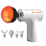 Joysuwerun Massage Gun With Heat Powerful Deep Tissue Massager, White. Fixed Price $35.99.