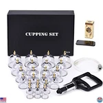 Professional Cupping Set With Vacuum Pump, 22 Cups For Acupoint Therapy. Fixed Price $47.03.
