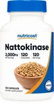 Nutricost Nattokinase 2,000fu, 120 Capsules - Gluten Free, Non-gmo, Vegetarian. Fixed Price $14.95.