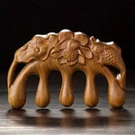 Golden Sandalwood Massage Wood Comb Head Meridian Health Care Massager Gift. Fixed Price $11.79.