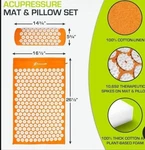 Acupressure Mat And Pillow Set For Back / Neck Pain Relief Relaxation- New. Fixed Price $29.90.