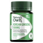 Nature's Own Korean Ginseng 500mg For Stamina + Stress 60 Tablets. Fixed Price $21.59.