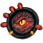 Dragon Eye Claw Round Flat Ash Tray / Smoke Handcraft/ Ashtray. Fixed Price $38.90.
