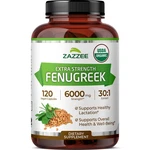 Zazzee Usda Organic Fenugreek 30:1 Extract, 6000 Mg Strength, 120 Vegan Capsules. Fixed Price $27.97.