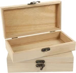 Exceart Wood Box 2 Pack Unfinished Box, Rectangular Wooden W. Fixed Price $12.29.