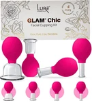 Lure Essentials Glass Face And Body Cupping Set Pink, 4 Cups. Fixed Price $59.99.