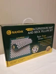 Nayoya Back And Neck Pain Relief Acupressure Mat Pillow Set With Carry Box. Fixed Price $27.70.