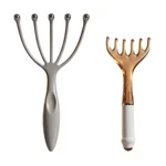 Inoostar Scalp Massager & Gua Sha Tool Set - Manual Head Grey Brown. Fixed Price $10.56.
