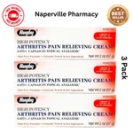 3 Pack Rugby Capsaicin 0.075% High Potency Arthritis Pain Relief Cream 2 Oz. Fixed Price $34.60.