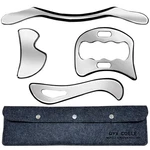 Gyx Coele 4 In 1 Stainless Steel Muscle Scraper Tools Set,gua Silver/brown. Fixed Price $58.99.