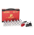 Hansol Professional Cupping Therapy Equipment Set With Pumping Handle 19 Cups. Fixed Price $68.00.