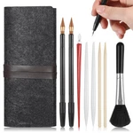 9 Pcs Scratch Art Tools Set With Pens Stylus Scrapers Brush & Storage Bag. Fixed Price $11.46.