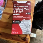 Walgreens King Size Acupressure Heated Mat & Pillow Auto Shut-off Gray 24in. Fixed Price $20.00.