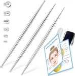 Ideayard Facial Reflexology Massage Tool 3 Pieces/6 Szie Headed Stainless Steel. Fixed Price $10.79.
