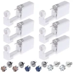 Silmy Ear Piercing Kit - 6 Pack Disposable Self 6pcs-blue+silver, White. Fixed Price $13.35.