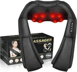 Wertyi Neck Back Massager Heated Deep Tissue Black 3d Kneading Shoulder Pillow. Fixed Price $39.39.