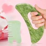 Jade Stone Gua Sha Massage Tool Set Larger Guasha Board With Handle, Muscle S.... Fixed Price $23.72.