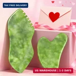 Airogym 2pcs Jade Stone Gua Sha Set Face Massager Facial Tools Body Lymphat. Fixed Price $24.36.