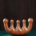 Wood Therapy Massage Comb Head Face Scalp Gua Sha Massager Natural Facial Sandal. Fixed Price $29.99.