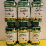 6 Bottles Of Nature's Bounty Anxiety & Stress Relief Ashwagandha 90 Tablets Each. Fixed Price $59.00.