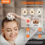 Vevor Electric Scalp Massager With Heat Rechargeable Head Waterproof. Fixed Price $36.34.