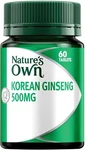 Nature's Own Korean Ginseng 500mg 60 Tabs. Fixed Price $41.17.