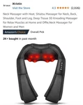 Ikristin Neck Massager With Heat Shiatsu For Back Shoulder Foot.... Fixed Price $35.00.