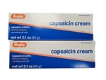 Rugby Capsaicin Cream 0.025% Regular Strength Pain 60gm ( 2 Pack ) -- New Look!. Fixed Price $15.95.