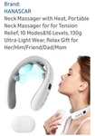 Hanascar Neck Massager With Heat, Portable-10 Modes&16 Levels. Fixed Price $24.99.