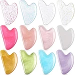 12 Pcs Gua Sha Facial Tools Resin Heart Shaped Massage Guasha Tool For Face G.... Fixed Price $26.39.