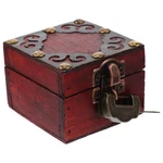 Exceart Vintage Small Wooden Jewelry Box 2.67x2.67x2.04in Solid Wood Storage .... Fixed Price $28.05.
