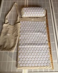 Premium Bed Of Nails Eco Acupressure Mat, Pillow, Carry Bag Set- Natural Linen. Fixed Price $100.00.