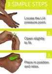 4pc Set Natural Generic Aculief Acupressure Palm Simple Lightweight. Fixed Price $14.00.