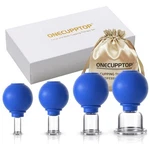 Onecupptop 4-size Plexi Glass Facial Cupping Set Silicone Vacuum Suction Massage. Fixed Price $51.04.